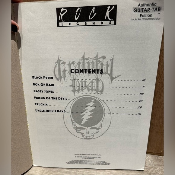 Rock Legends- Grateful Dead - VTG - Guitar and Vocals Music Book - Picture 6 of 8